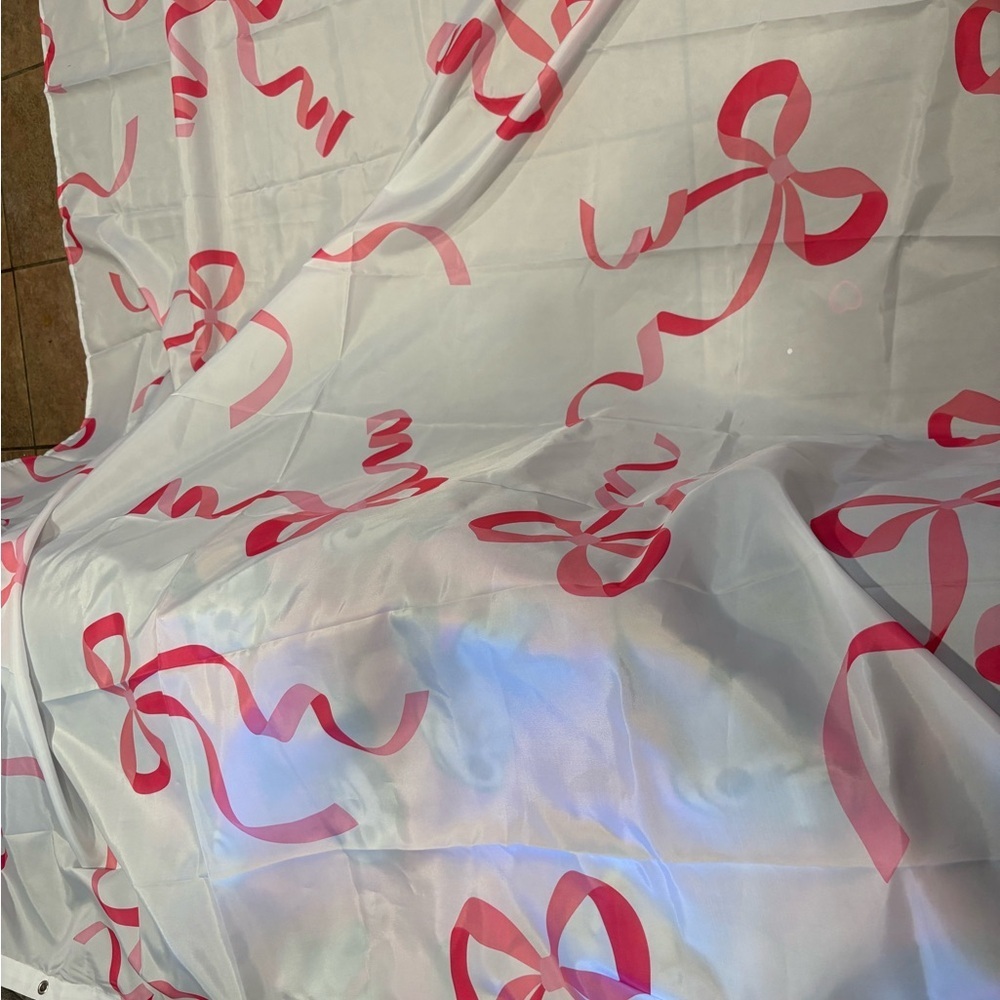 Pink Bow Shower Curtain - Picture 5 of 6
